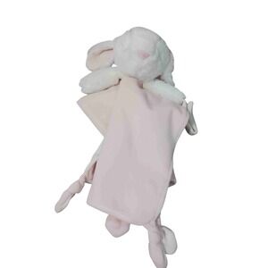 Carter's Plush Bunny Lovey Rattle‎ Pacifier Holder Security Blanket Rabbit 12"